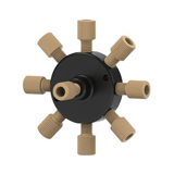 PEEK Manifold Assembly 9 Port, for 1/8" OD